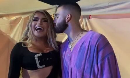 VIDEO: Wendy Guevara sorprende a Manuel Turizo en pleno concierto: Así reaccionó el famoso