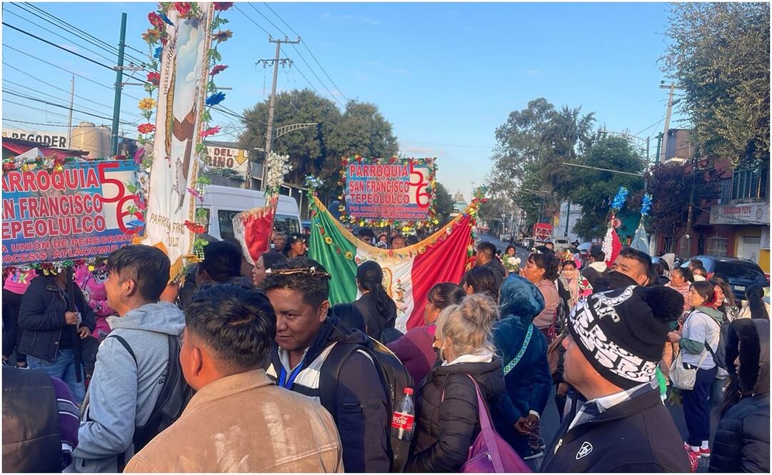 Peregrinación de la Diócesis de Atlacomulco. Foto: @luismiguelbaraa