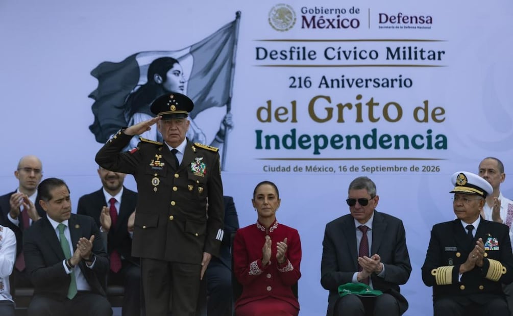 General Ricardo Trevilla Trejo, titular de la Defensa durante el Desfile Cívico Militar por el 216 Aniversario del Grito de Independencia, el 16 de septiembre de 2026 (16/09/2026). Foto: Hugo Salvador / EL UNIVERSAL