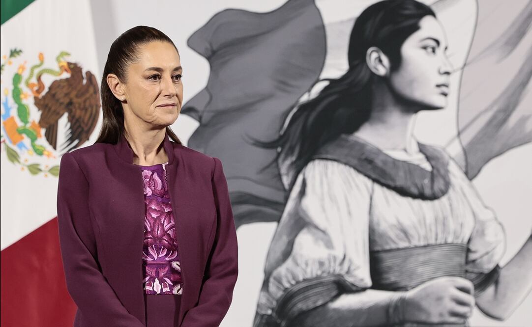 Claudia Sheinbaum en la mañanera del 28 de marzo de 2025. Foto: EFE