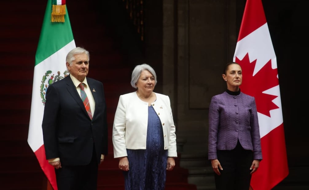 La presidenta Claudia Sheinbaum encabezó la ceremonia de bienvenida a la gobernadora general de Canadá, Mary Simon, en el Patio de Honor de Palacio Nacional (20/01/26). Foto: Carlos Mejía/ EL UNIVERSAL