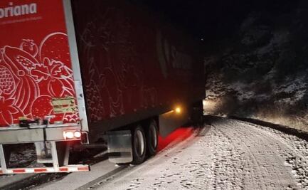 Por fuerte nevada cierran carretera que comunica a Sonora y Chihuahua; horario escolar se recorre una hora