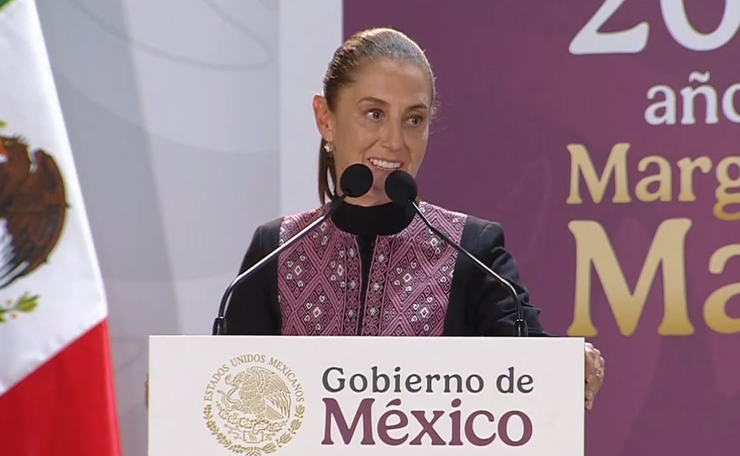 La presidenta de México, Claudia Sheinbaum, durante su gira "Honestidad y resultados" en Toluca de Lerdo, Estado de México, el 18 de septiembre de 2026. Foto: Captura de pantalla X @delfinagomeza