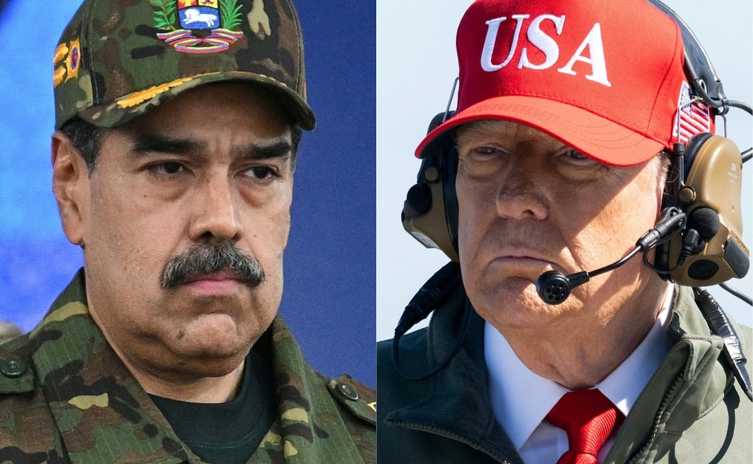 El presidente Donald Trump, y el mandatario Nicolás Maduro. Foto: AFP