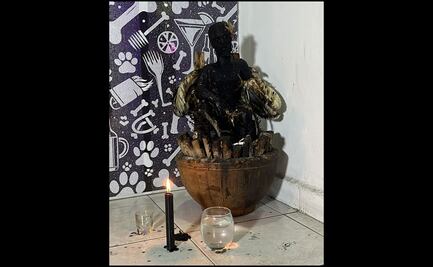 Encuentran altar de santería en operativo realizado en bar "El perro salado"