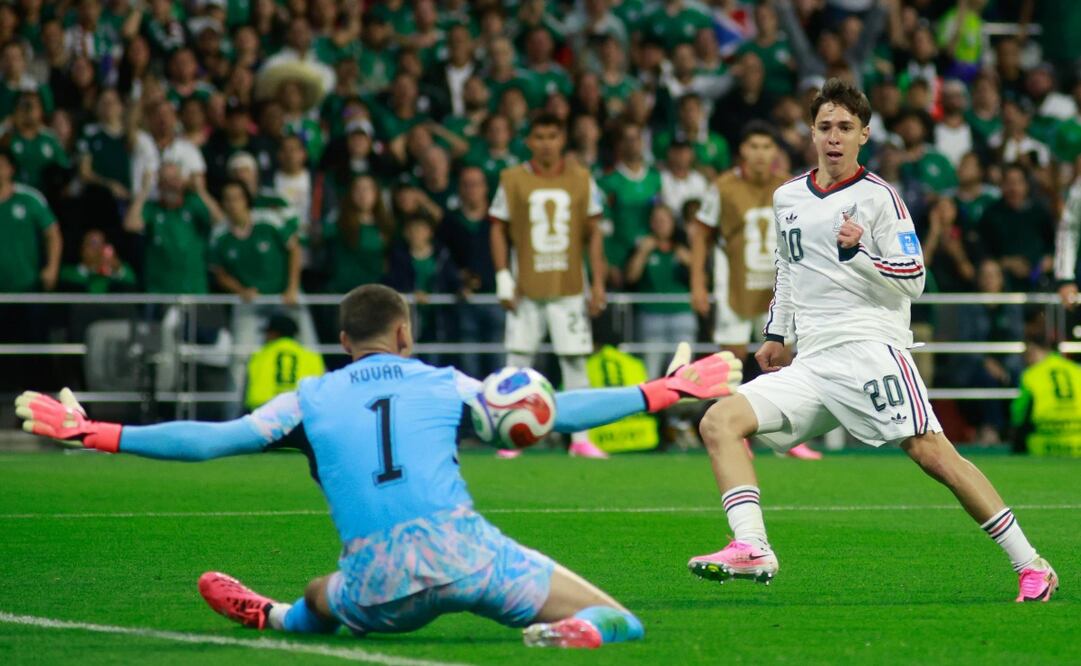 Gol de Mateo Chavez en el México vs Chequia en el Mundial 2026. Foto: Diego Simón/EL UNIVERSAL