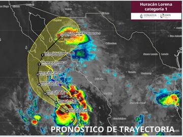 Lorena se intensifica a Huracán categoría 1; prevén lluvias intensas y oleaje elevado en varios estados