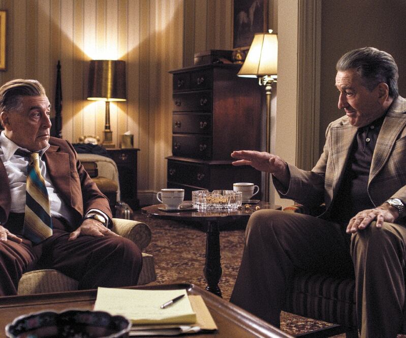 El irlandés tiene cinco nominaciones, entre ellas Película, Dirección y dos como Actor de reparto. FOTOS: Netflix, hbo Y WARNER BROS.