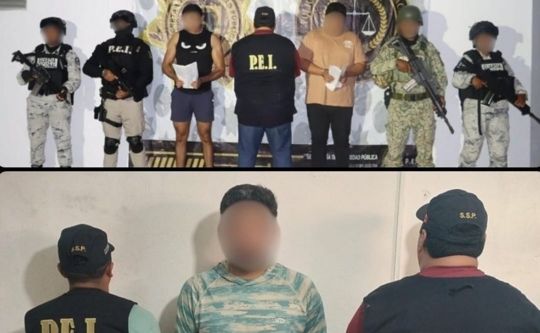 Detienen a tres personas por robo de camioneta en Yucatán (16/02/2026). Foto: Especial