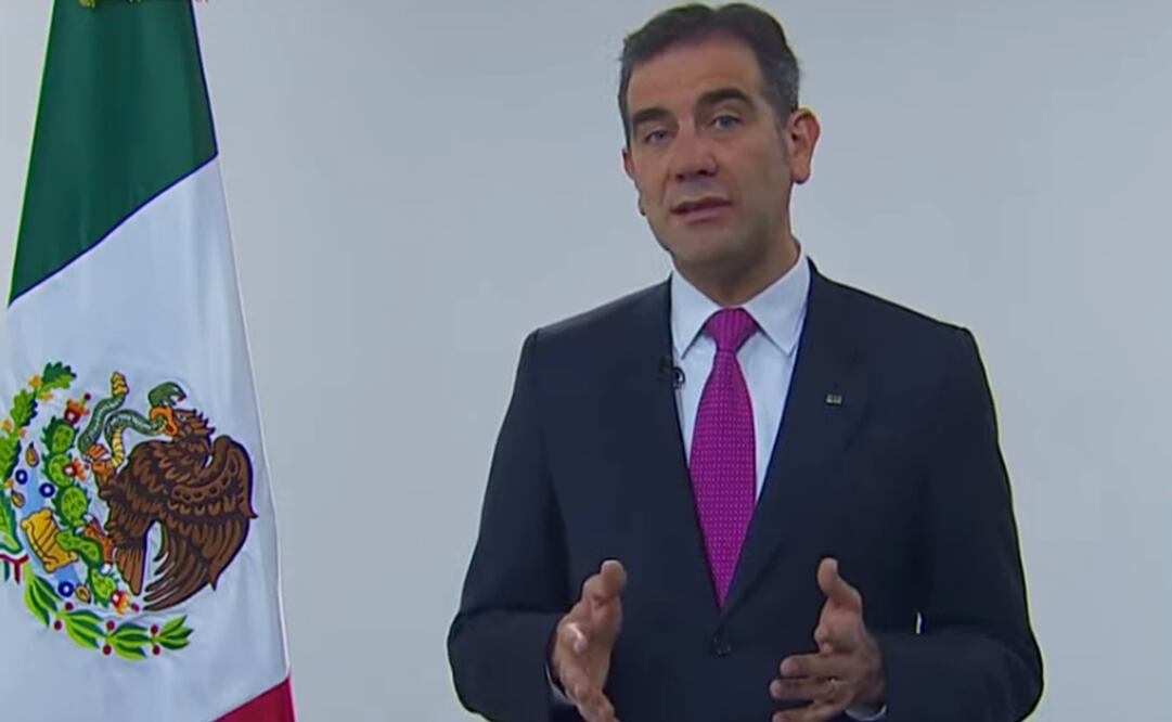 Lorenzo Córdova, consejero presidente del INE, emitió el primer mensaje de la jornada electoral. Foto: Captura de pantalla