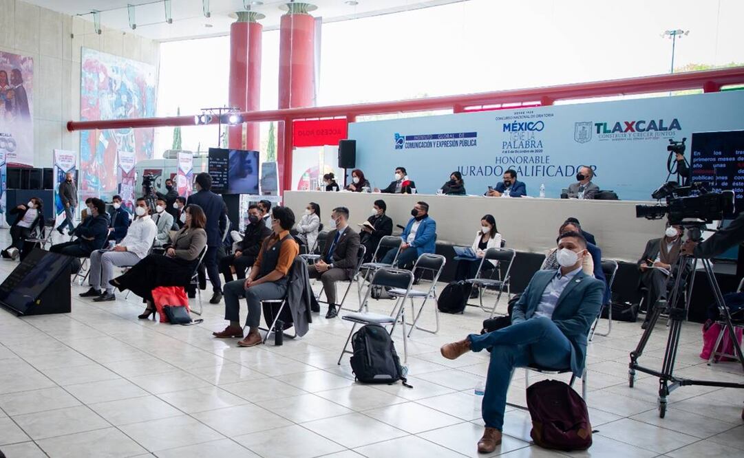 Sana distancia y cubrebocas caracterizaron a los oradores del Concurso Nacional de Oratoria México Tiene la Palabra. FOTO: Vania Delgado