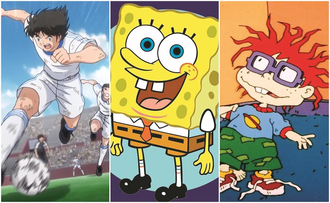 Súper Campeones, Bob Esponja y Rugrats. Fotos: Captura y archivo
