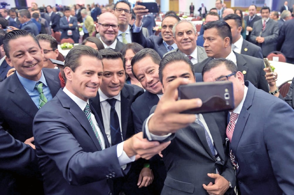 presidente Enrique Peña Nieto inauguró la Convención Nacional de Delegaciones, Sectores y Ramas de la Canacintra 2018 en Querétaro, donde deseó suerte a la Selección Nacional en el Mundial de Rusia (PRESIDENCIA)