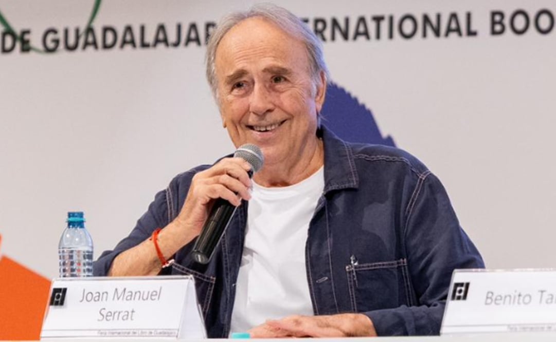 El cantante Joan Manuel Serrat en la FIL Guadalajara. 
FOTO: Hugo Salvador/EL UNIVERSAL.