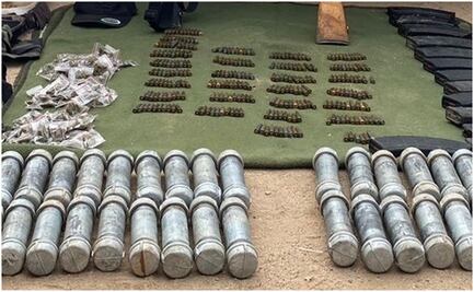 Ejército y Guardia Nacional aseguran artefactos explosivos artesanales, armamento y marihuana en Sonora