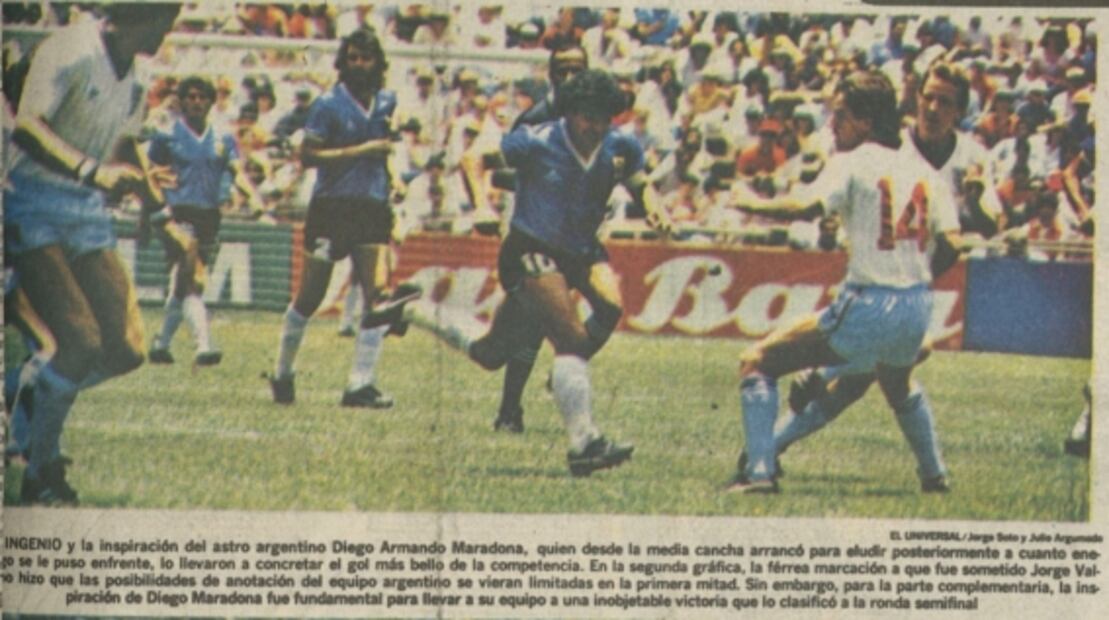 Así se vivió “la mano de Dios” de Maradona, en el Mundial de México en 1986