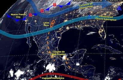 Este martes habrá lluvias fuertes en Oaxaca, Chiapas y se aproxima el frente frío 12 al norte del país 