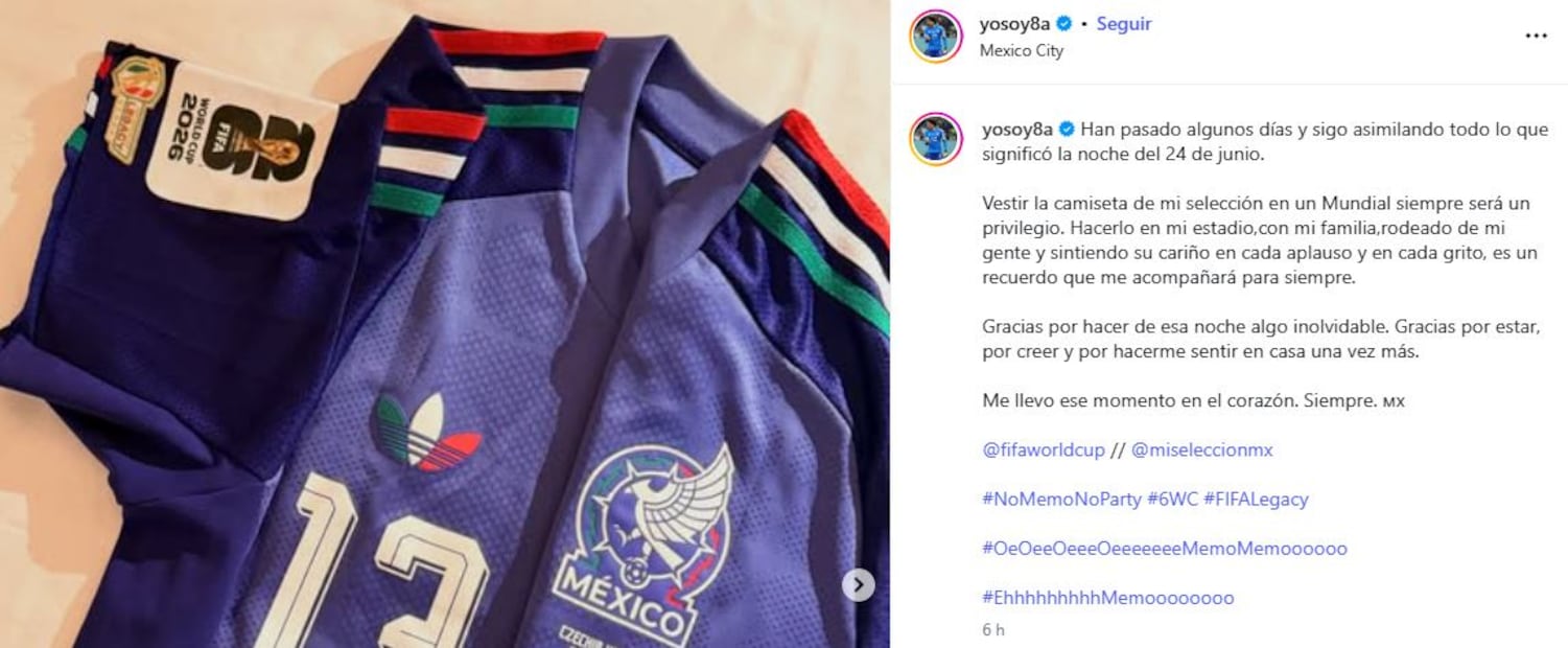 Mensaje de Guillermo Ochoa, tras la victoria de México ante Chequia - Foto: @yosoy8a en X