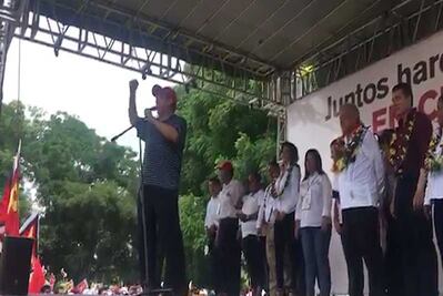 "Huicho Domínguez" llama en Chiapas a votar por AMLO