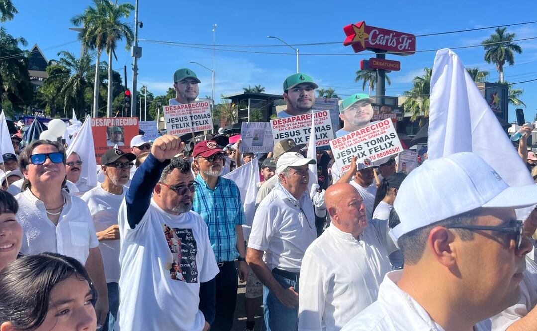 Los miles de participantes en esta marcha con cánticos exigieron la paz y corearon “fuera Rocha, fuera Rocha”. Foto: Especial