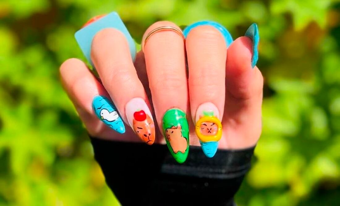 Uñas capibara. Foto: Instagram @xanathbeautystudio