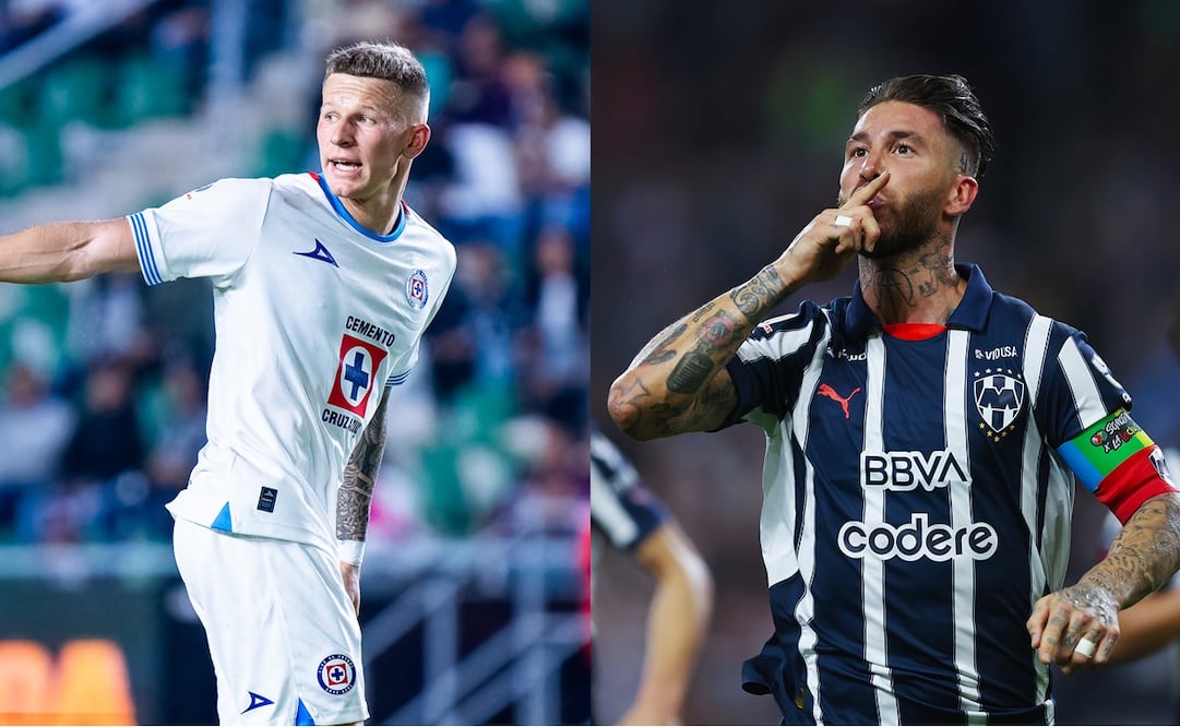 Mateusz Bogusz y Sergio Ramos con Cruz Azul y Monterrey, respectivamente, durante la Jornada 10 del Clausura 2025 - Fotos: Imago7