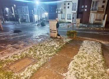 Tláloc se hace presente en el municipio mexiquense de Huehuetoca con una fuerte granizada