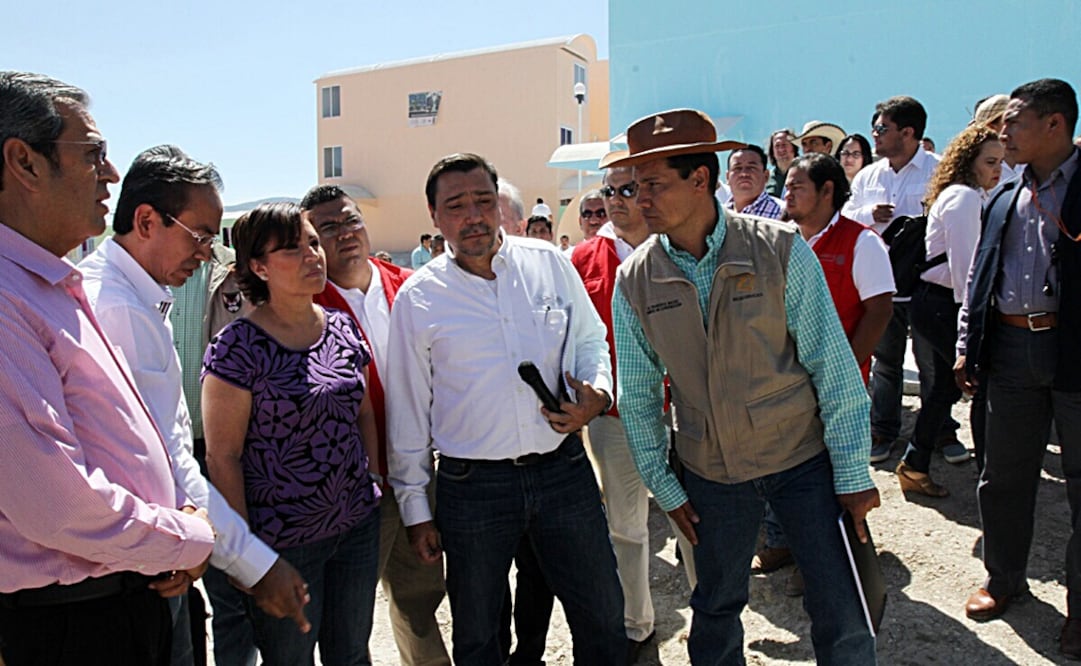Durante su visita, donde estuvo acompañada por el gobernador Rogelio Ortega./Especial