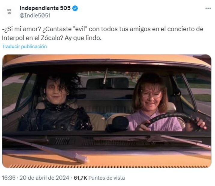 Los mejores memes que dejaron los internautas después del concierto de Interpol.
Foto Captura de pantalla.