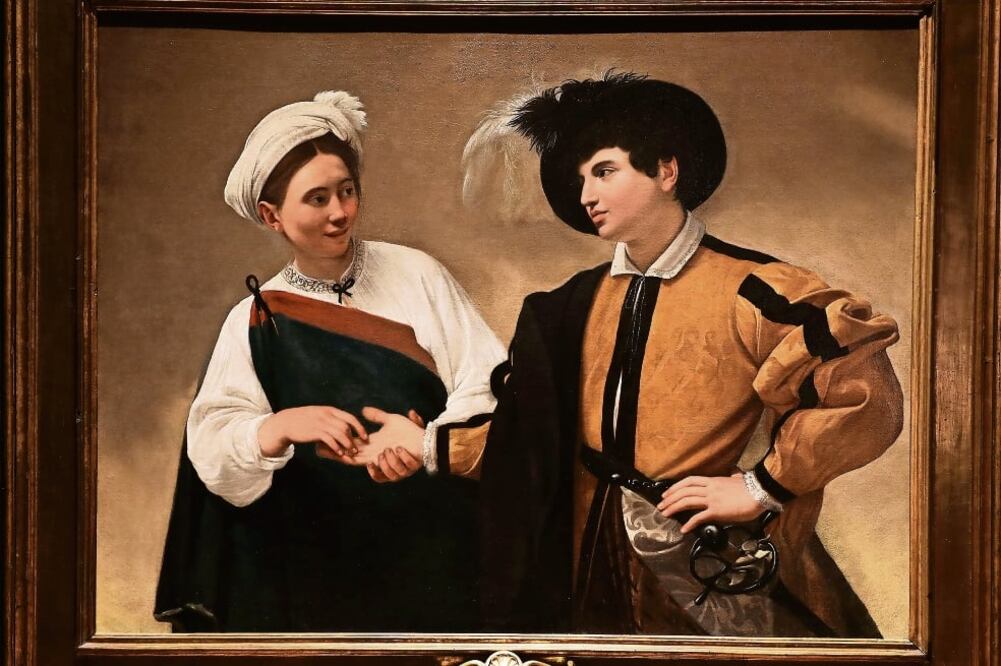 Descrita por una de las curadoras de la muestra, La buenaventura “narra una escena común del siglo XVI: Una gitana italiana y un muchacho rico que deja que le lean la buena ventura (FOTOS: JUAN CARLOS REYES GARCÍA. EL UNIVERSAL)