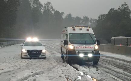 Granizada deja choque múltiple en autopista México-Puebla; cierran circulación en ambos sentidos 