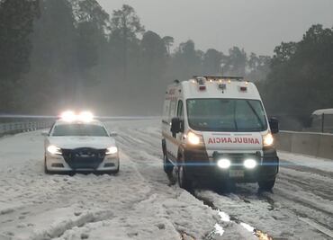 Granizada deja choque múltiple en autopista México-Puebla; cierran circulación en ambos sentidos