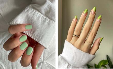 5 diseños de uñas matcha latte que amarás