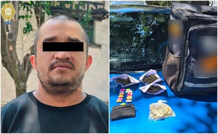 Detienen a repartidor de comida por aplicación tras cometer una falta de tránsito y le encuentran drogas
