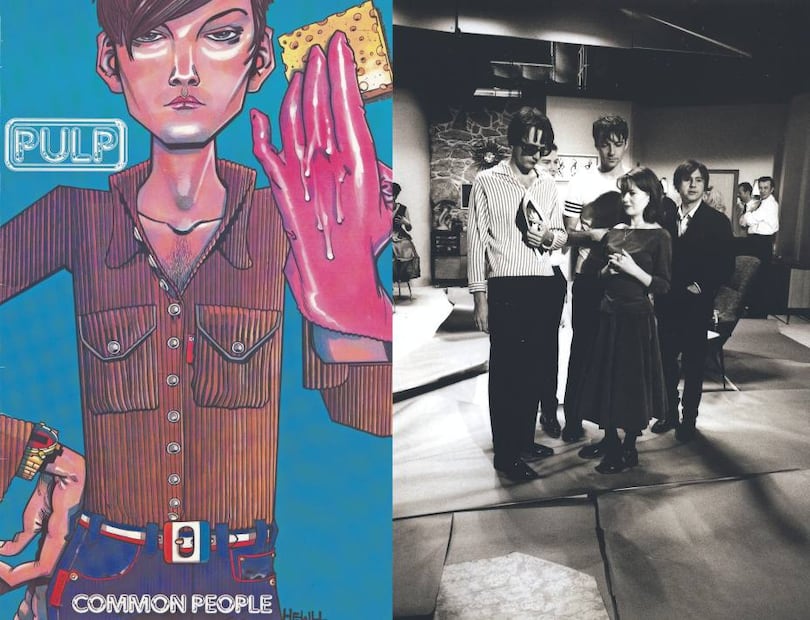 Izquierda: Cómic de “Common people”, de Jaime Hewlett, producido como promocional por Island Records Francia, 1995.
Derecha: Cómic de “Common people”, de Jaime Hewlett, producido como promocional por Island Records Francia, 1995.
Crédito: Tomadas del libro Yo estoy con pulp ¿y tú? Cortesía de la editorial