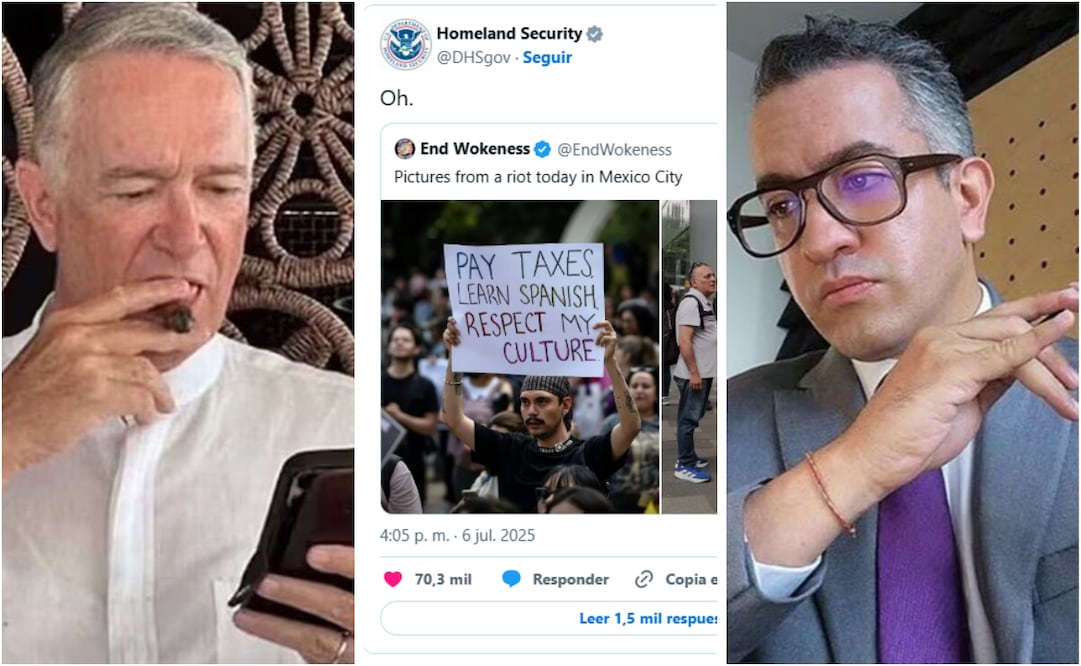 Funcionarios de Estados Unidos usaron las protestas en México para promover la autodeportación; figuras mexicanas respondieron en redes.

Foto: Captura de pantalla en X