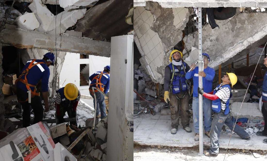 Inmueble afectado por explosión de acumulación de gas en la AO. Foto: Especial