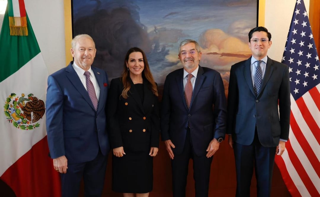 Canciller De la Fuente se reúne con "zar antidrogas" de EU y embajador Ronald Johnson (26/02/2026). Foto: Especial