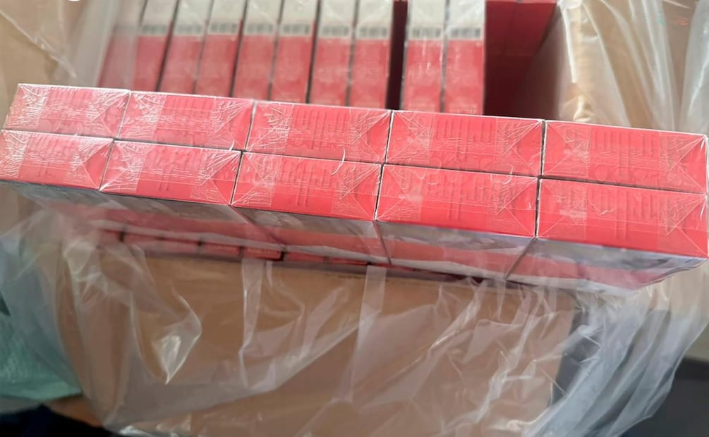 El cargamento equivale a unas 954 mil 380 cajetillas de cigarro (09/01/2026). Foto: Especial