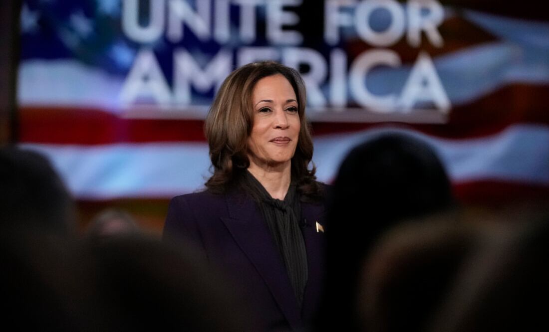 La candidata presidencial demócrata Kamala Harris se une a Oprah Winfrey en el evento de Oprah Unite for America Live Streaming el jueves 19 de septiembre de 2024. Foto: AP