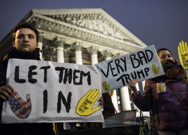 Protestan en París contra veto migratorio de Donald Trump