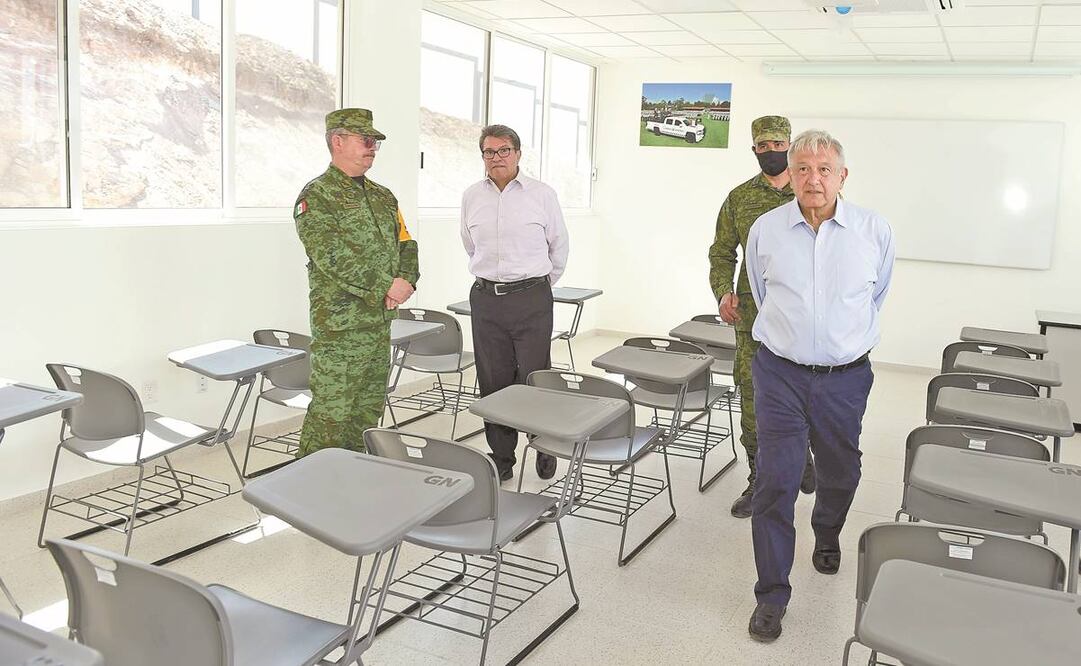 El presidente Andrés Manuel López Obrador encabezó ayer la inauguración de un cuartel de la Guardia Nacional en Zacatecas. Foto: PRESIDENCIA