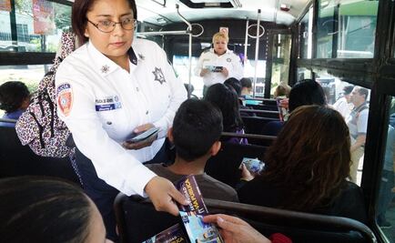 Policías de género invitan a denunciar acoso en transporte de Naucalpan