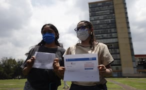 Aspirantes aceptados en examen de admisión de la UNAM se manifiestan en Torre de Rectoría previo al examen de control (10/08/2026). Foto: Diego Simón Sánchez/ EL UNIVERSAL