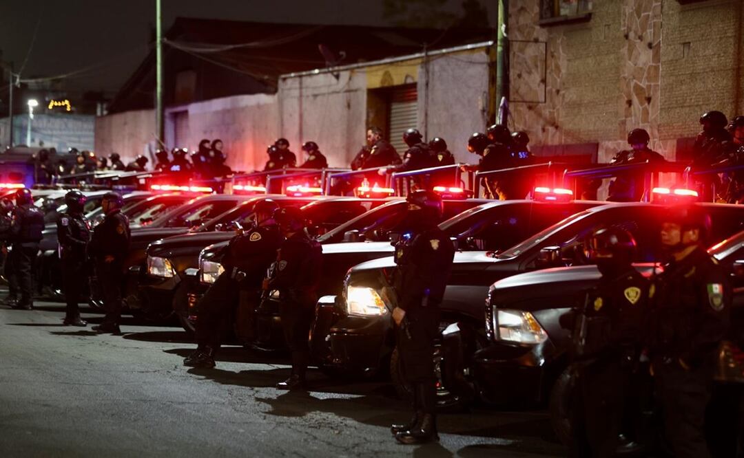 Secretaría de Seguridad de la CDMX refuerza vigilancia en Tepito. Foto: Valente Rosas