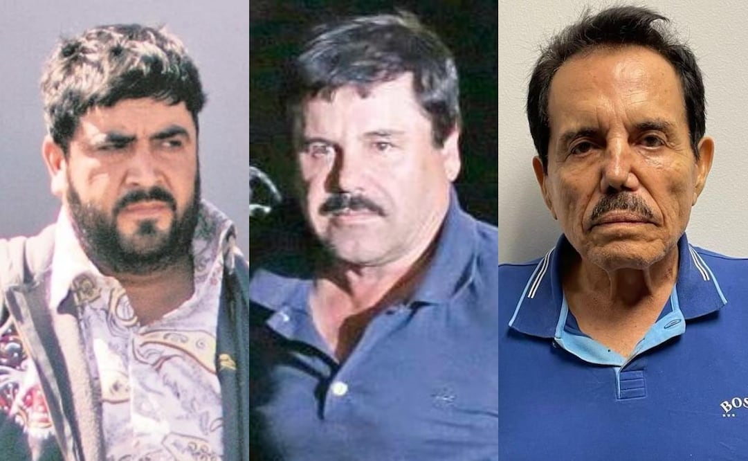 Alfredo Beltrán Leyva "El Mochomo", Joaquín "El Chapo" Guzmán e Ismael "El Mayo" Zambada. Fotos: Archivo / EL UNIVERSAL