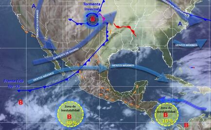 SMN monitorea dos zonas de inestabilidad en el Pacífico