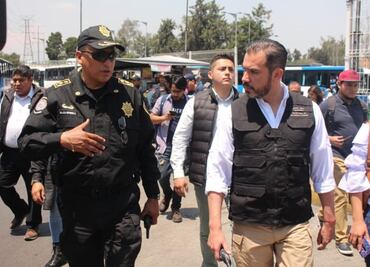 Realizan operativos contra extorsión a transporte en 3 paraderos de CDMX