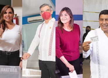 Así votaron los candidatos a las seis gubernaturas en disputa este domingo