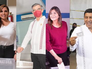 Así votaron los candidatos a las seis gubernaturas en disputa este domingo